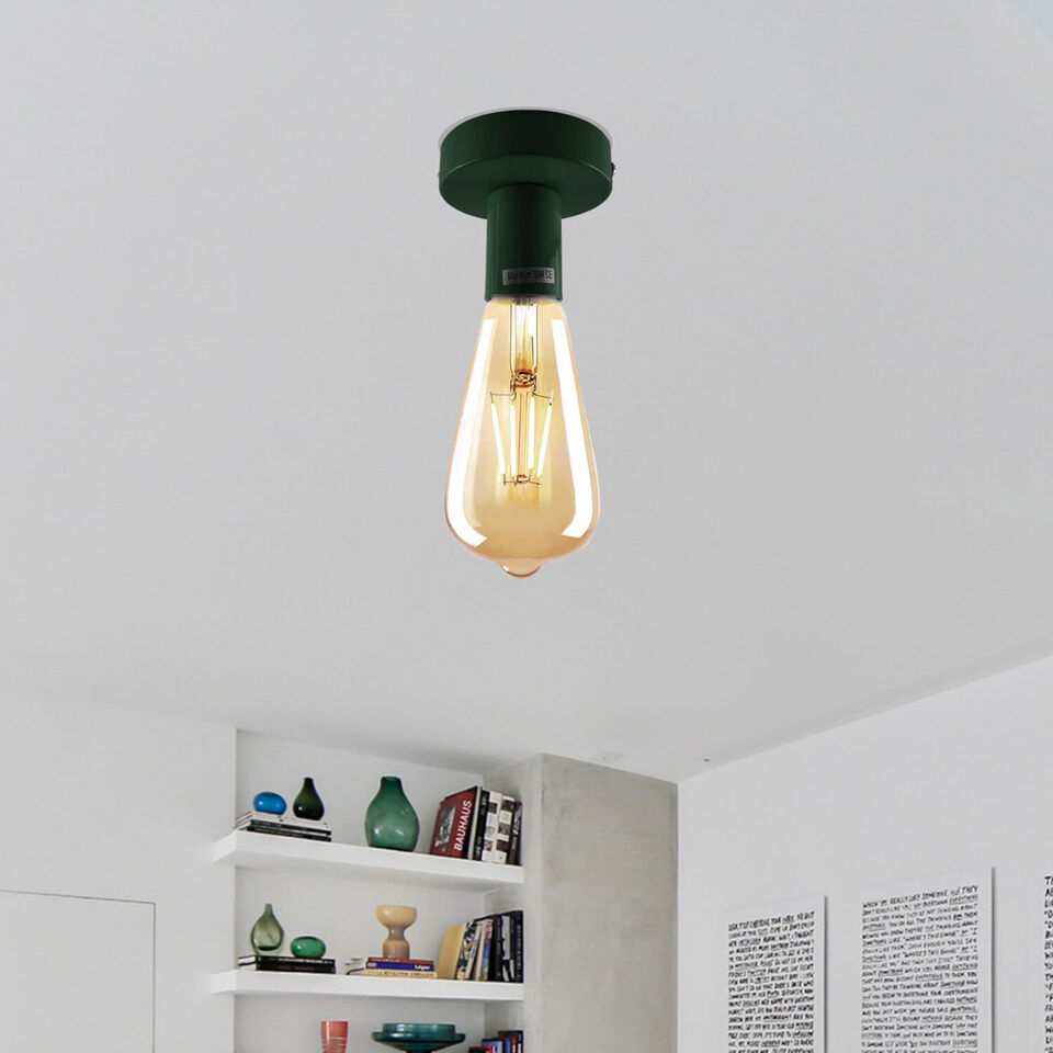 E27 Edison Screw Socket Light Bulb Holder Fitting - 6 Colour Options