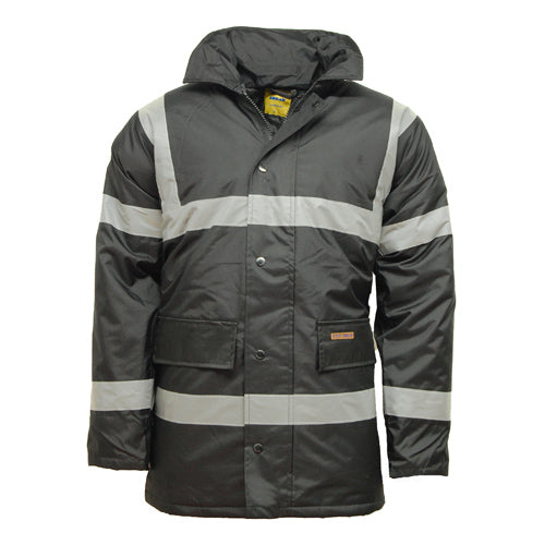Hi vis waterproof coat Mens HV302 parka jacket