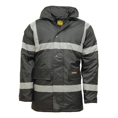 Hi vis waterproof coat Mens HV302 parka jacket
