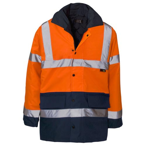 Hi vis waterproof coat Mens HV302 parka jacket
