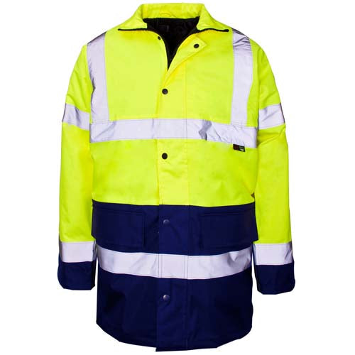 Hi vis waterproof coat Mens HV302 parka jacket