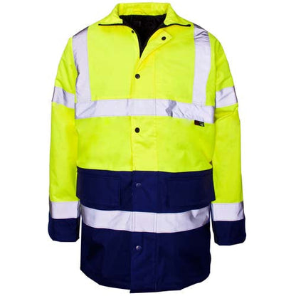 Hi vis waterproof coat Mens HV302 parka jacket