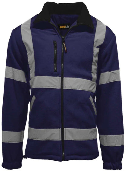Hi Vis Fleece Jacket Mens Work wear HV022 Fleece lined