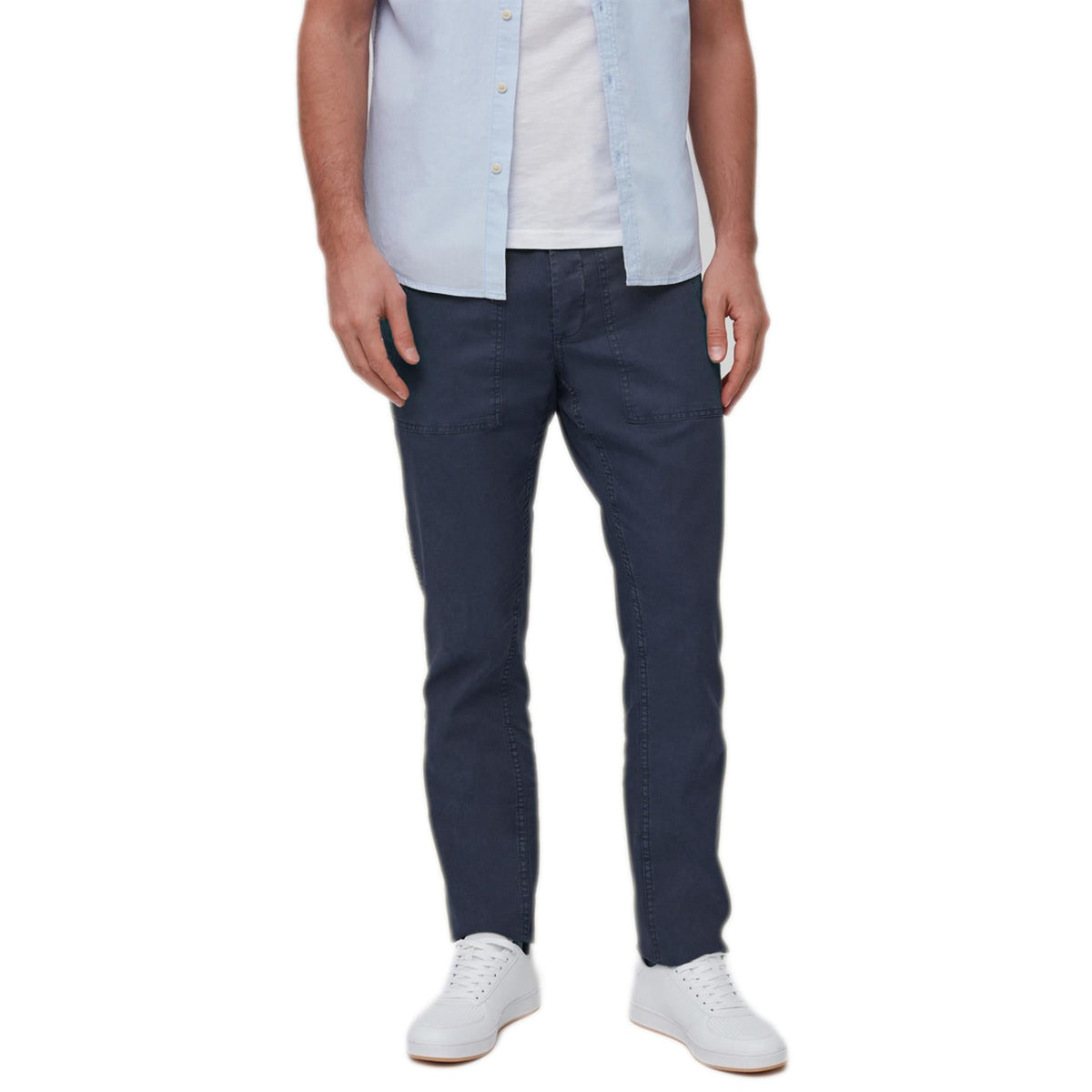Mens Linen Blend Trousers Straight fit