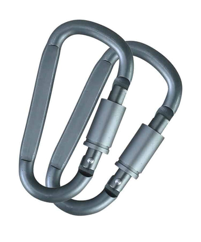 Kombat UK Locking Carabiners Gunmetal Grey  - 6mm (Pair)