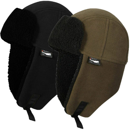 Adults Waterproof Trapper Hat Fur Lined Thermal Bomber
