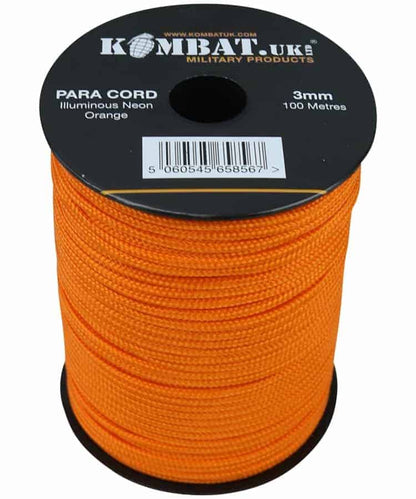 ParaCord 3mm on 100m Reel - 7 Colour Options