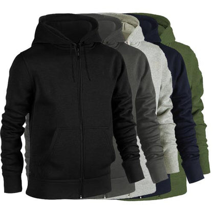Mens Plain Zip Hoodie