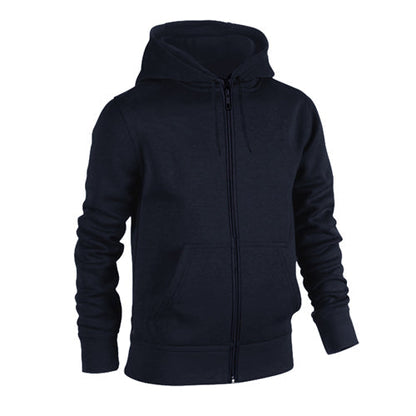 Mens Plain Zip Hoodie