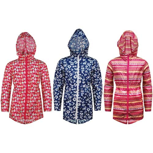 Girls Packaway Printed Cagoule