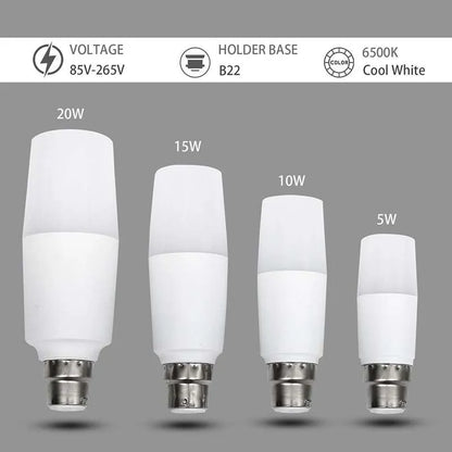 B22 LED Stick Bulb Dimmable (10W 15W 20W) T37 Cool White Bayonet