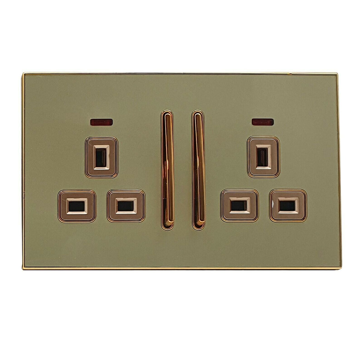 Decorative Gold Glossy Main Plug Socket