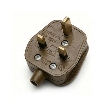 Brown 3 Pin 13 AMP Plug