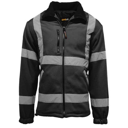 Hi Vis Fleece Jacket Mens Work wear HV022 Fleece lined