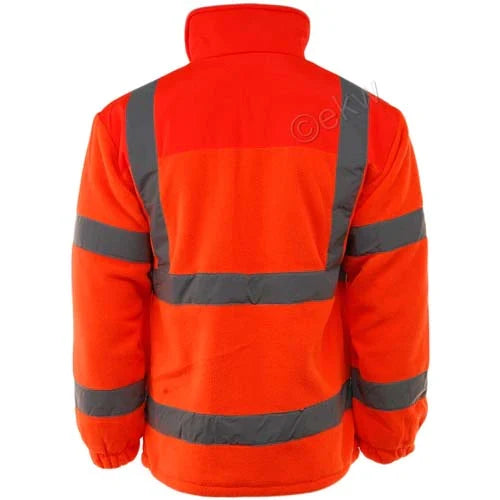 Hi Vis Fleece Jacket Mens Work wear HV022 Fleece lined
