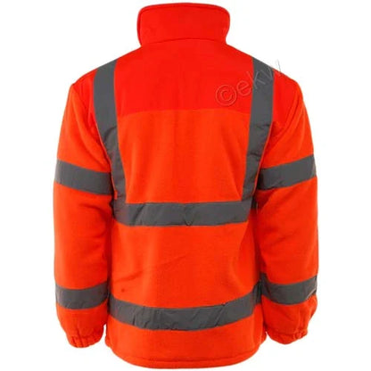 Hi Vis Fleece Jacket Mens Work wear HV022 Fleece lined