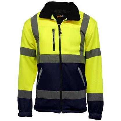 Hi Vis Fleece Jacket Mens Work wear HV022 Fleece lined