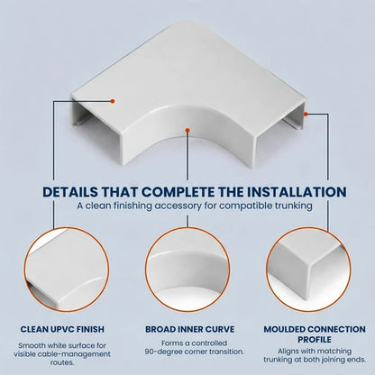 Cable Trunking Raceway Corner L Connectors x 10