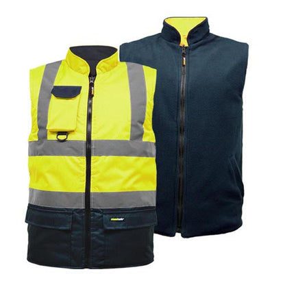 Hi Vis Reversible Bodywarmer - HV010 / HV037